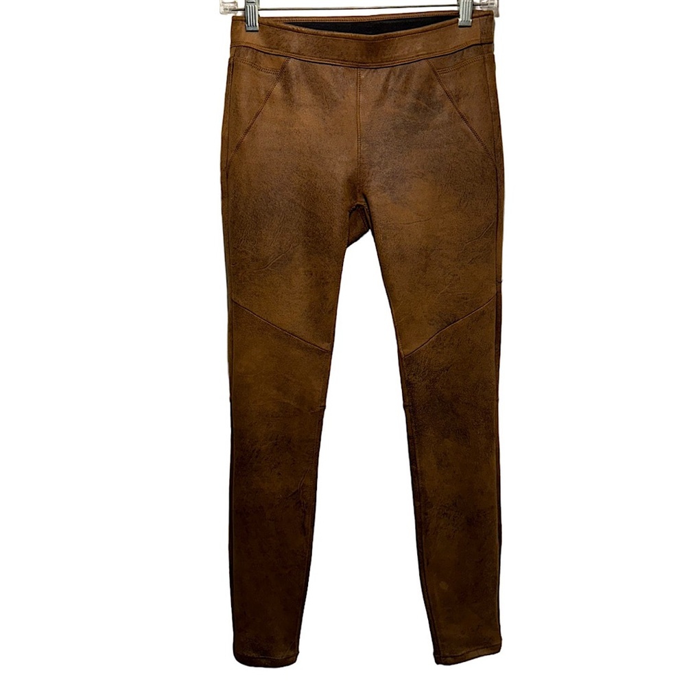 Free People Faux Suede Brown Leggings Sixe 0